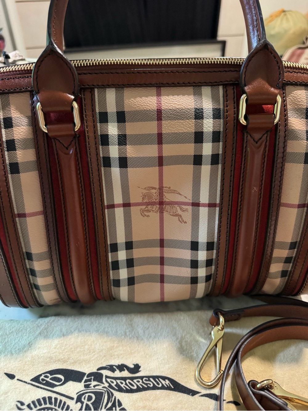 Burberry Alchester Canvas Bag- Medium